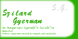 szilard gyerman business card